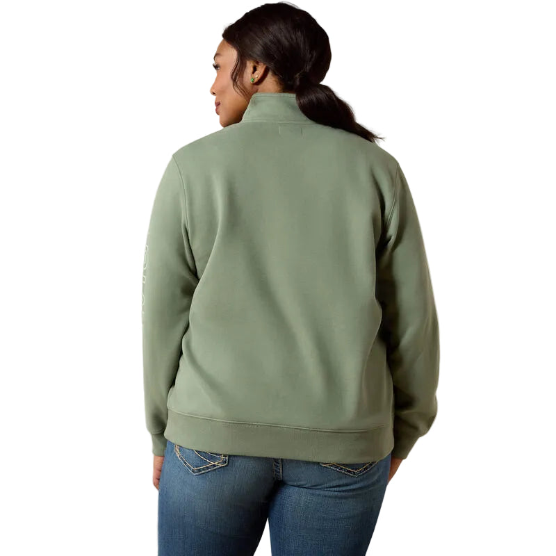 Ariat Women's Foundation Logo 1/2 Zip Long Sleeve Sweatshirt - Sea Spray - Irvine Tack & Western Wear