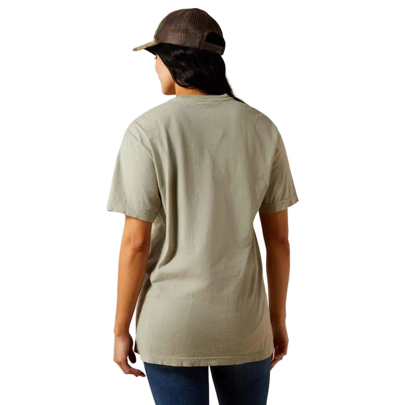 Ariat Women's Sketchy Cowboy Short Sleeve Tee Shirt - Sandstone