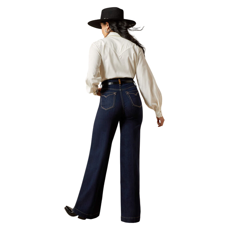 Ariat Women's Ultra High Rise Veronica Wide Leg Jean - Rinse