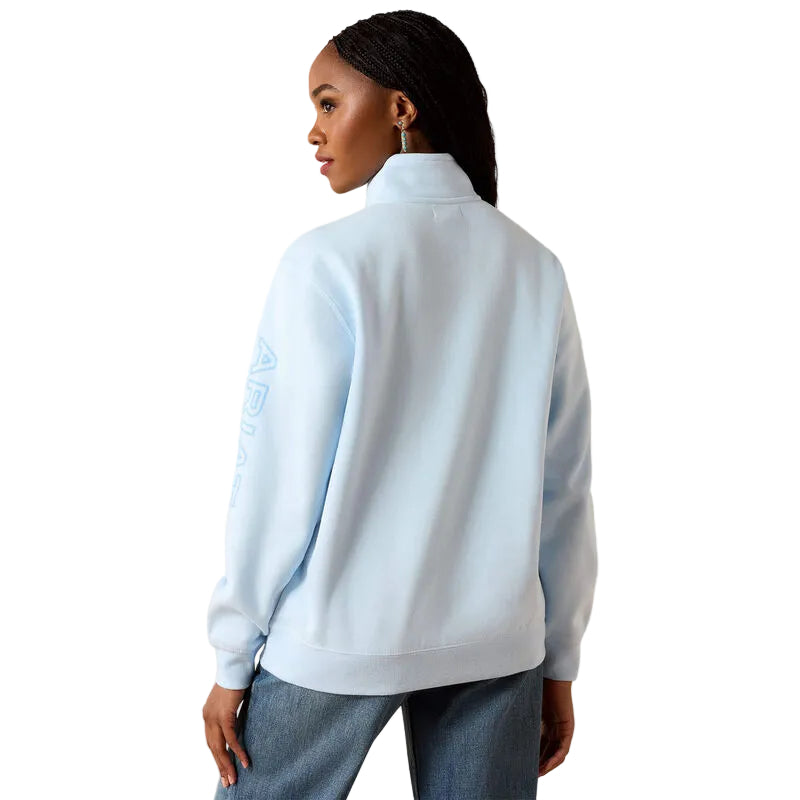 Ariat Women's Foundation Logo 1/2 Zip Long Sleeve Sweatshirt - Nantucket Breeze - Irvine Tack & Western Wear