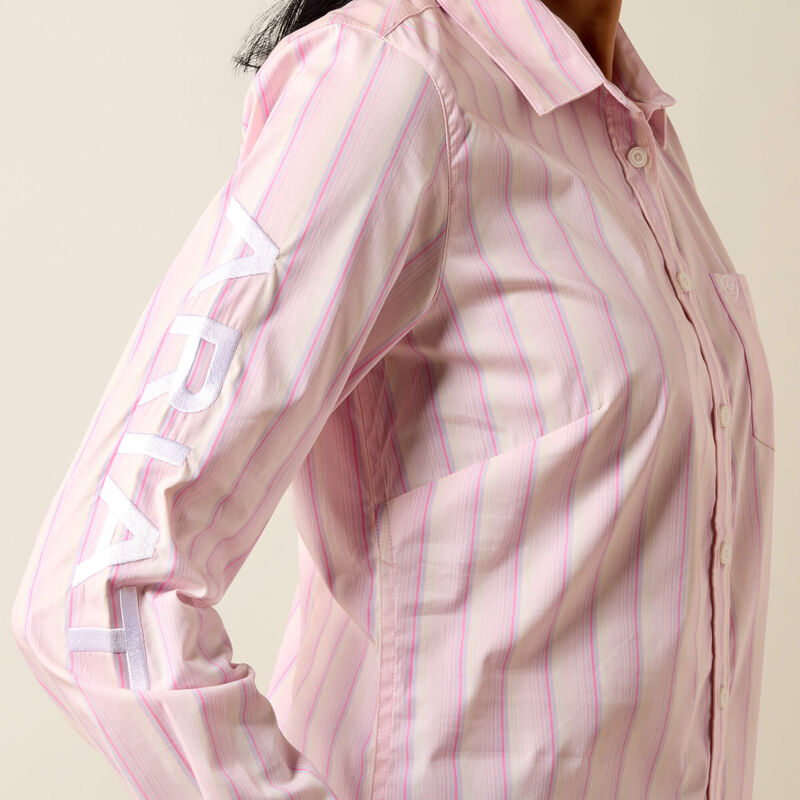 Ariat Women's Team Kirby Long Sleeve Button Shirt - Super Pink Ombre