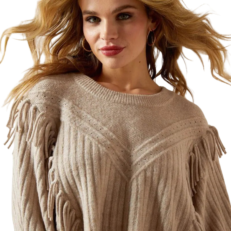 Ariat Women's Lia Poncho Sweater - Oatmeal Heather