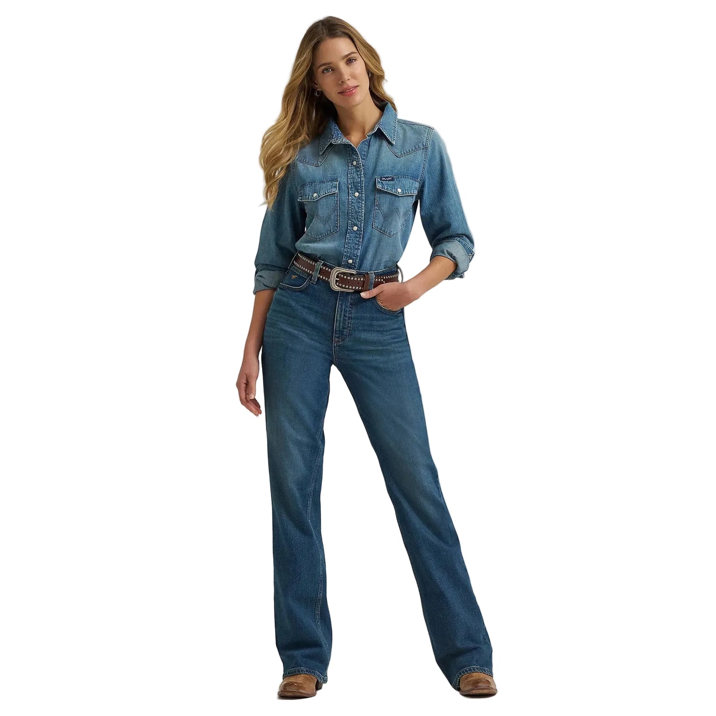 Wrangler Women's High Rise Skylar Relaxed Bootcut Wrangler Riding Jean - Lena - Irvine Tack & Western Wear