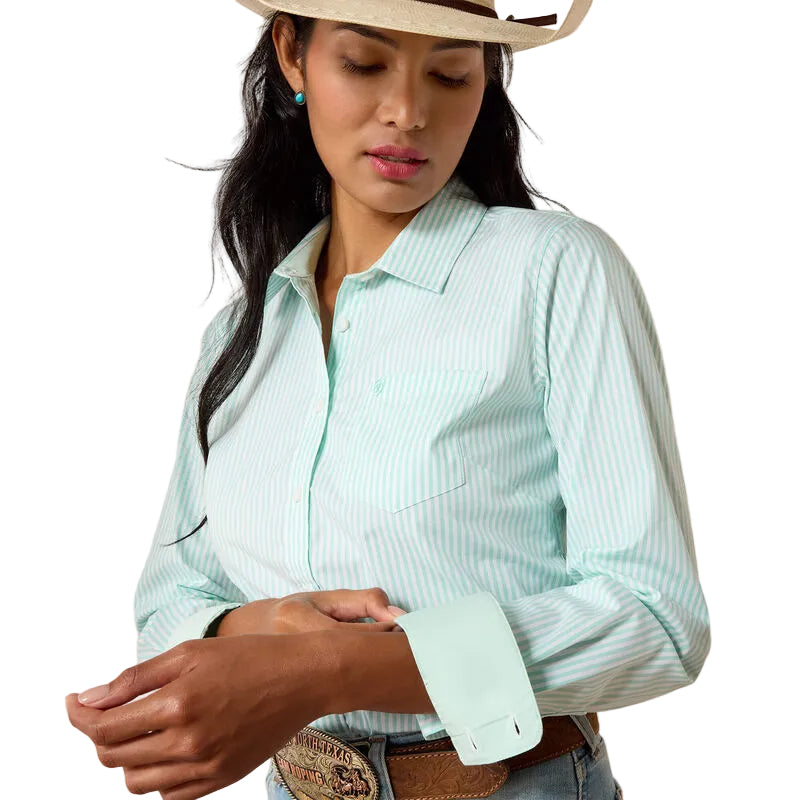 Ariat Women's Kirby Long Sleeve Shirt - Holiday Stripe - Irvine Tack & Western Wear