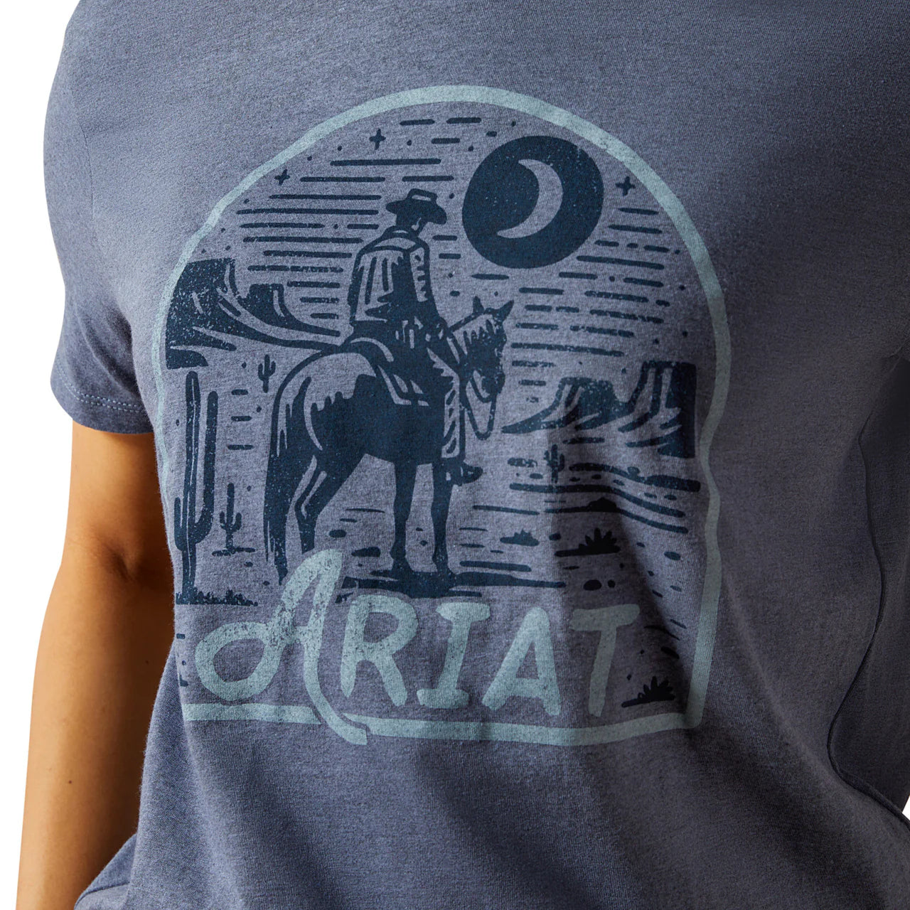 Ariat Women's Desert Night Short Sleeve Tee Shirt - Chambray Blue