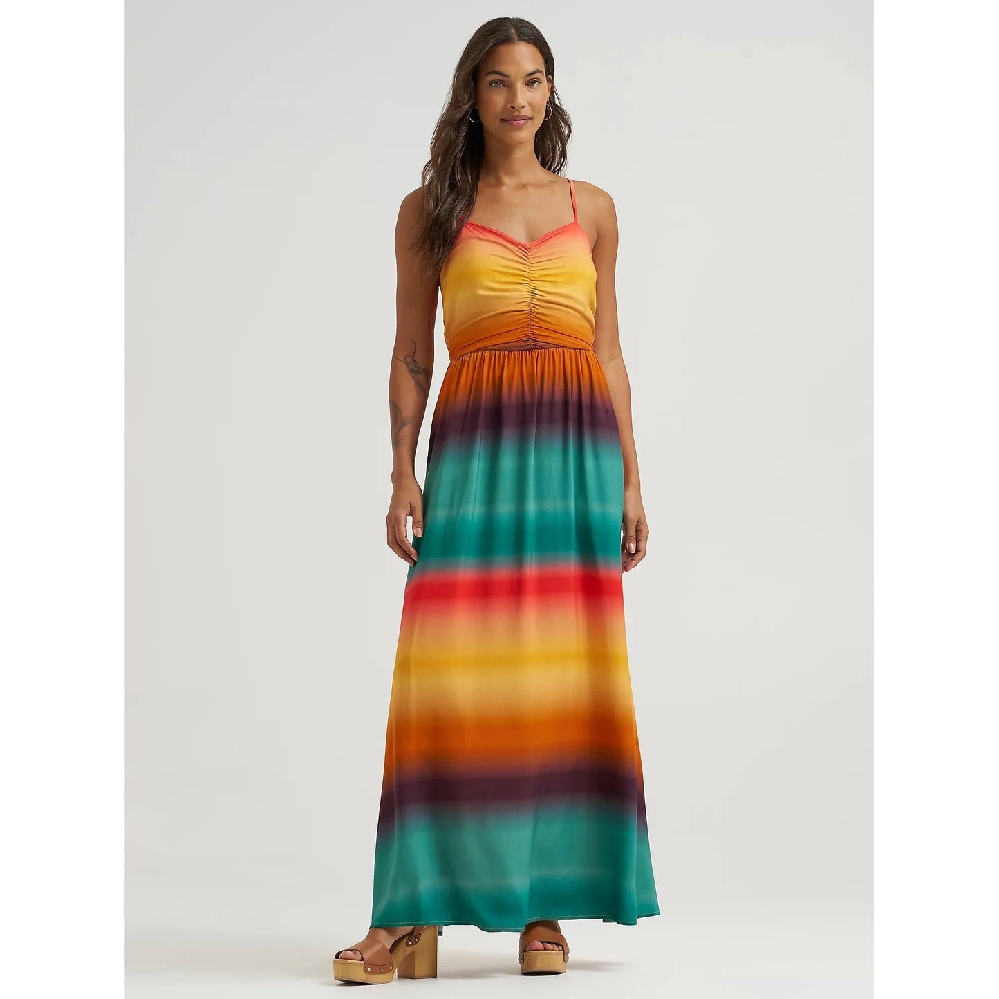 Wrangler Women's Retro Sunny Strappy Maxi Dress - Yellow