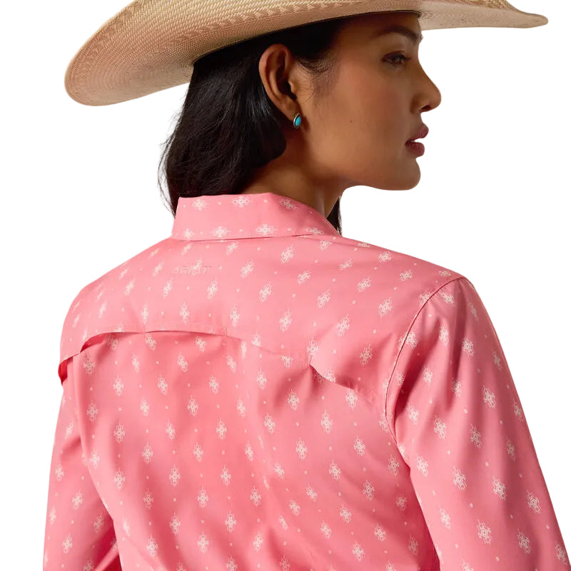 Ariat Women's VentTek Long Sleeve Shirt - Sun Kissed Coral Print