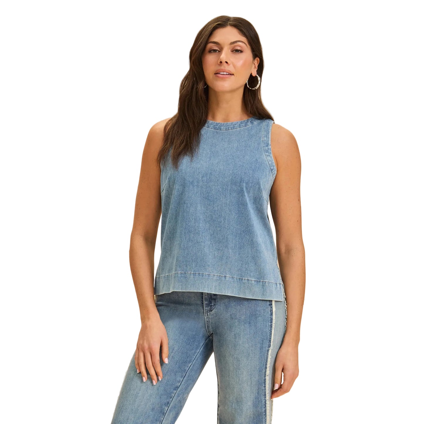 FDJ Women's Sleeveless Top - Light Denim - Irvine Tack & Western Wear