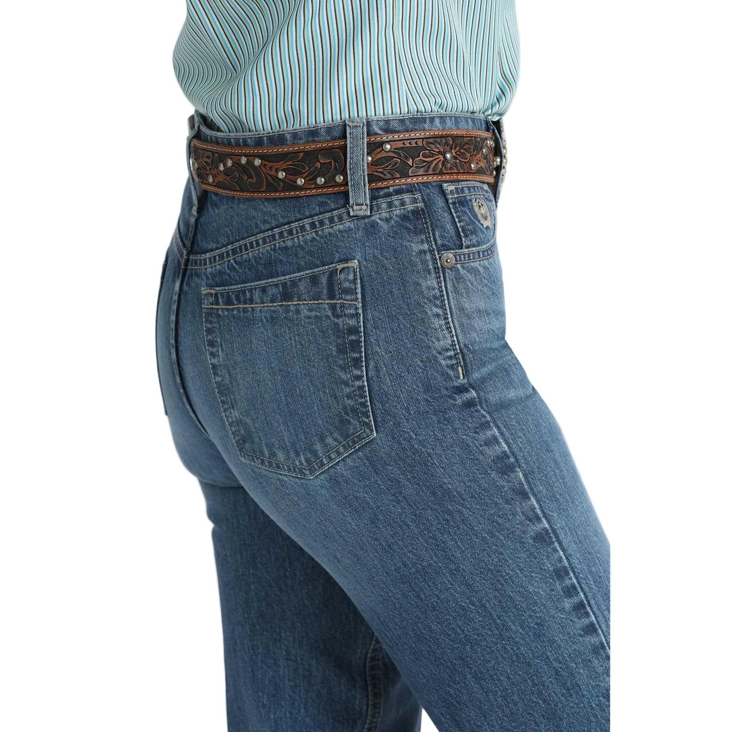 Cinch Women's Tatum High Rinse Trouser Jeans - Medium Wash - Irvine Tack & Western Wear