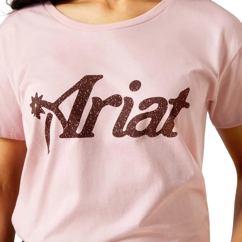 Ariat Women's Ariat Spur Script Short Sleeve Tee Shirt - Dusty Pink