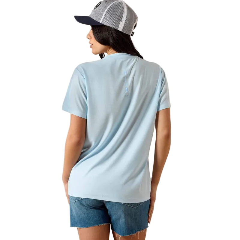 Ariat Women's Laguna Logo Short Sleeve Tee Shirt - Nantucket Breeze