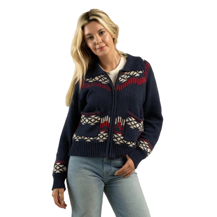 Sendero Women's Cimarron Cardigan - Navy - Irvine Tack & Western Wear