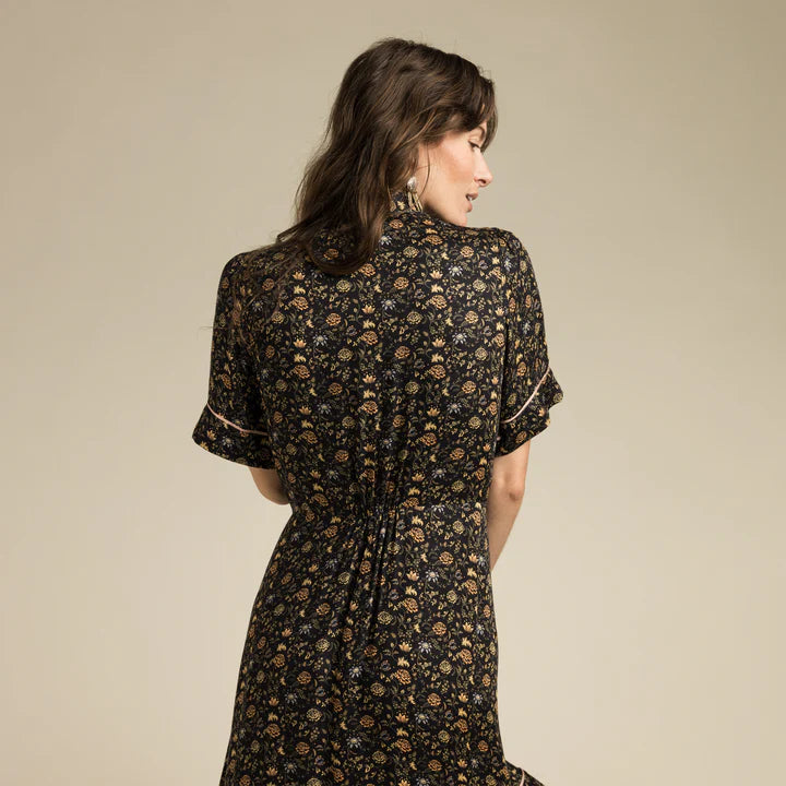Sendero Women's La Dahlia Dress - Black Floral - Irvine Tack & Western Wear