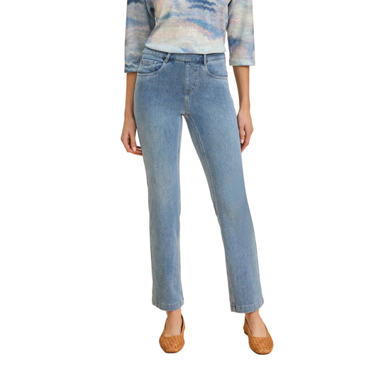 FDJ Women's Pull-On Straight Leg Denim - Light Denim - Irvine Tack & Western Wear