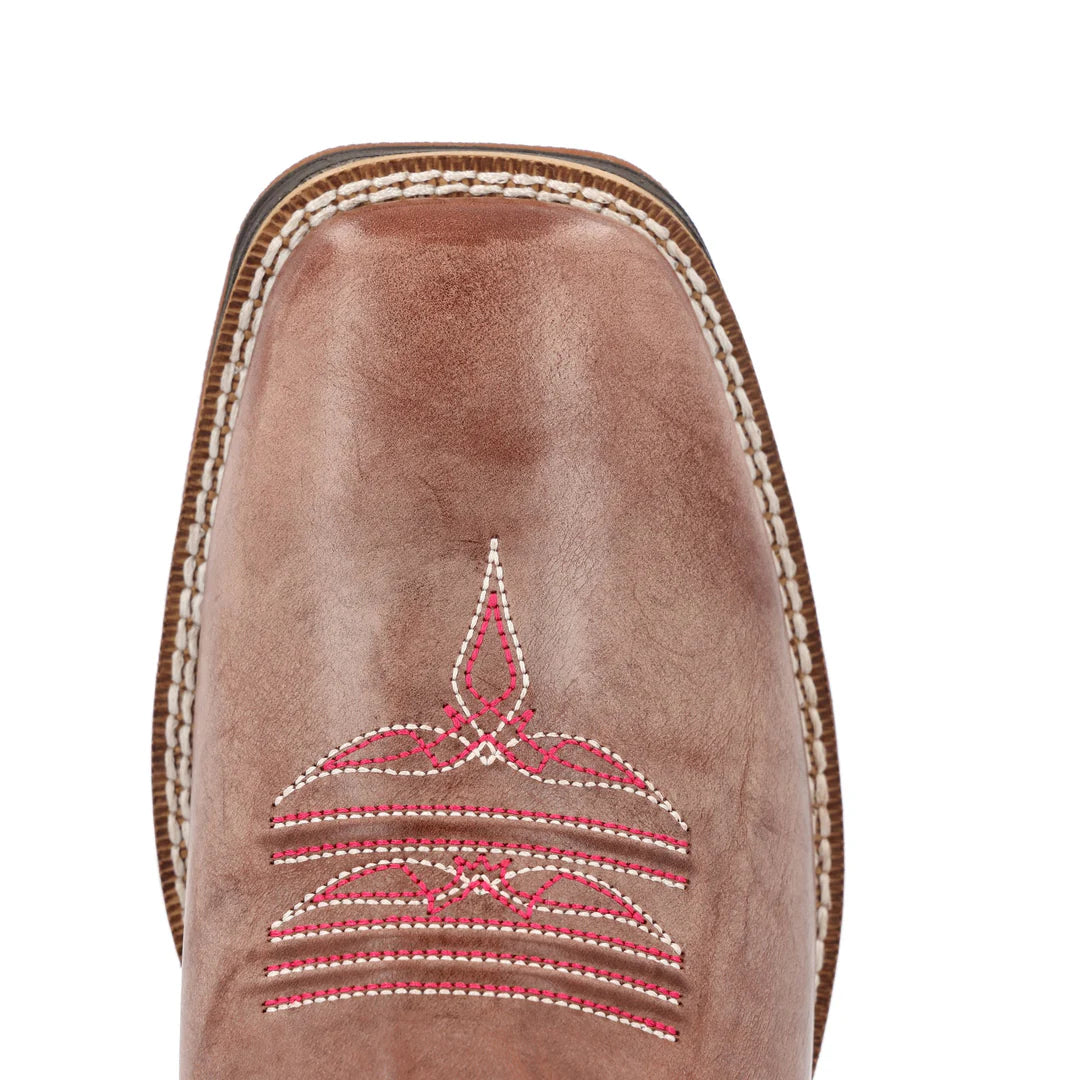 Durango Women's Rebel Ultra Lite Western Boot - Burnished Chestnut/Rose