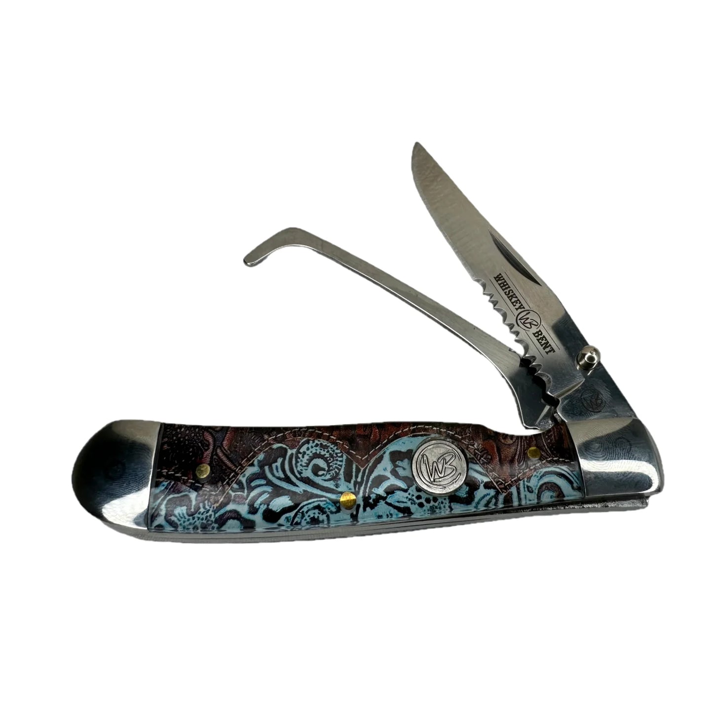 Whiskey Bent Tooled Country Hoof Pick W/Clip