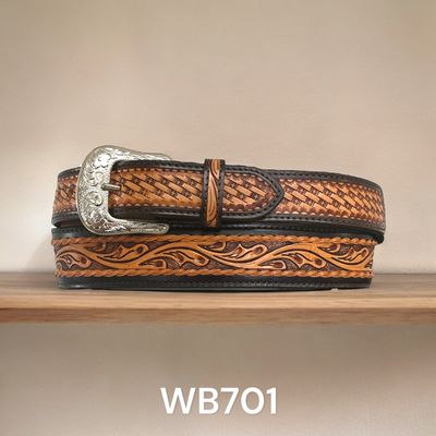 Ranger Belt Company -Basketweave Tooled Belt