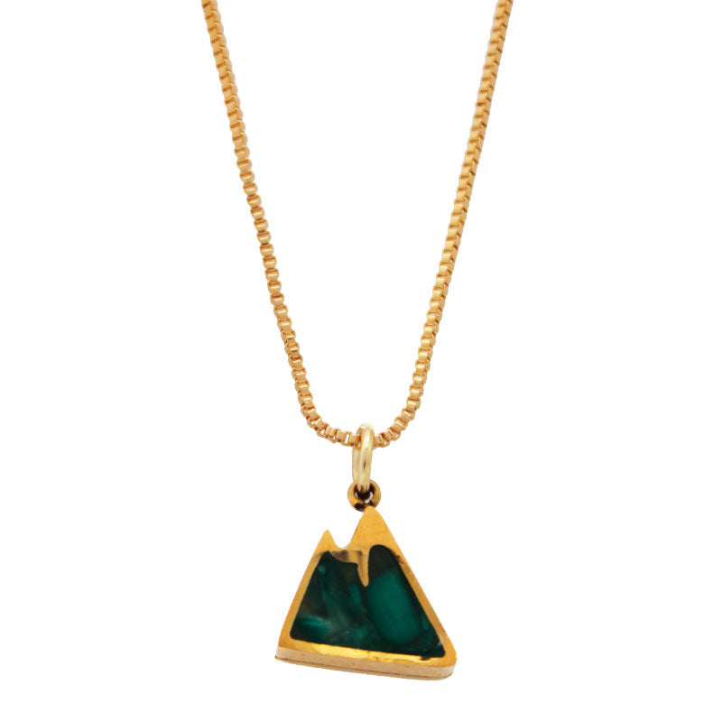 KC Gifts Mountain Crushed Stone Necklace - Green
