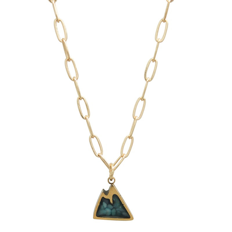 KC Mountain Stone Necklace- Green