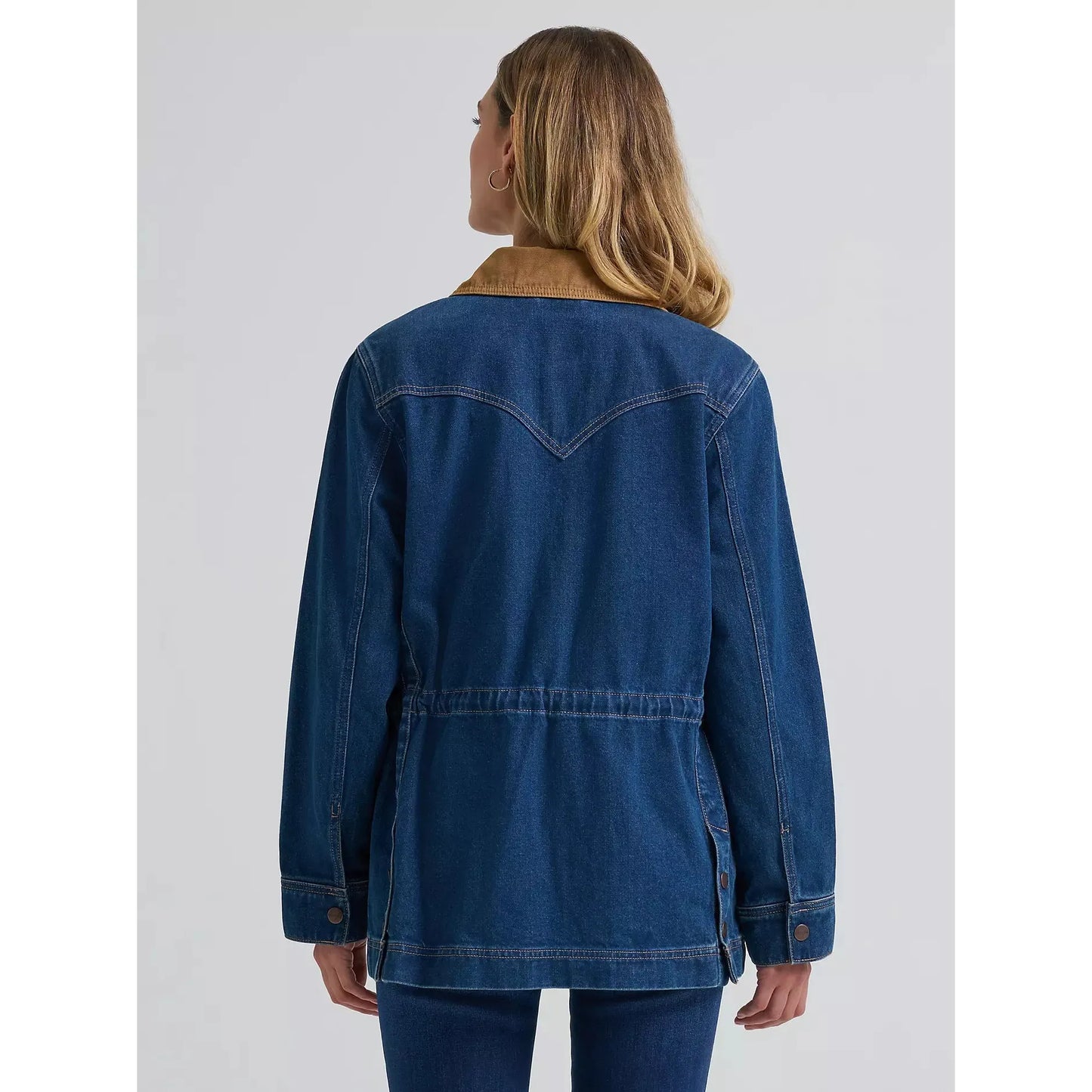 Wranger Women's Cinched Waist Barn Jacket - Denim