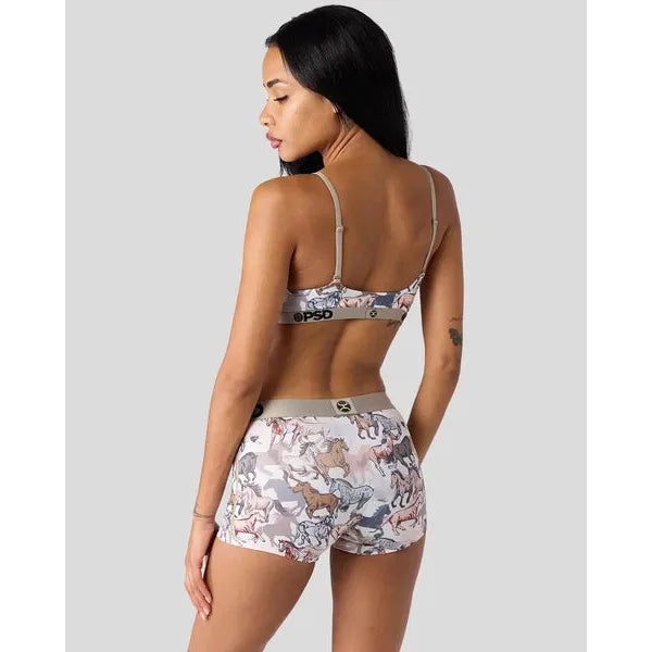 PSD Underwear Women's Hooey Wild Horses Scoop Bralette - Multicolour