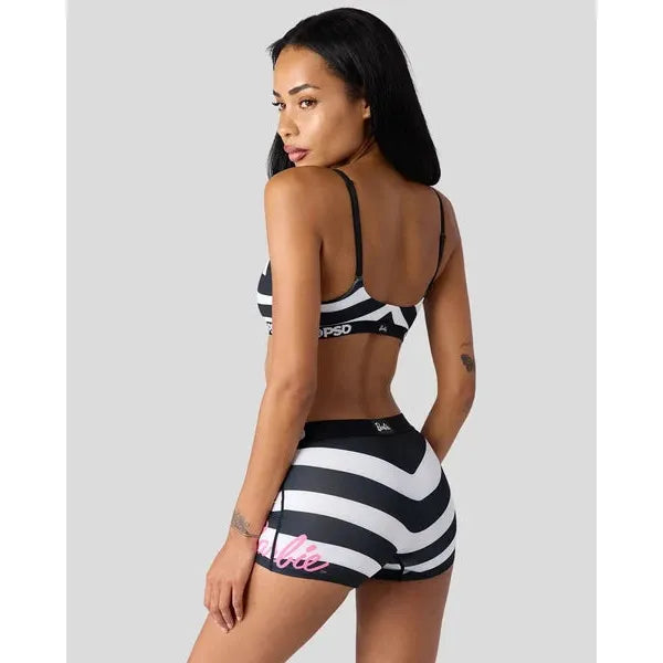 PSD Underwear Women's Boy Short Barbie Doll Underwear - Black/White