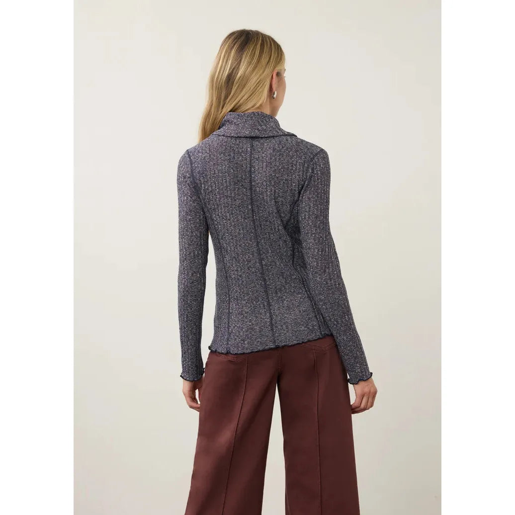 FDJ Women's Cowl Neck Long Sleeve Top - Grove Marl