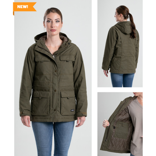 Berne Women's Softstone Washed Duck Utility Coat - Multiple Colours