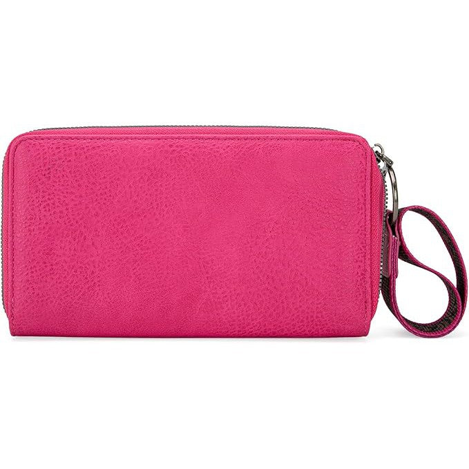 Wrangler Leather Embroidered Wallet/Wristlet - Multiple Colours