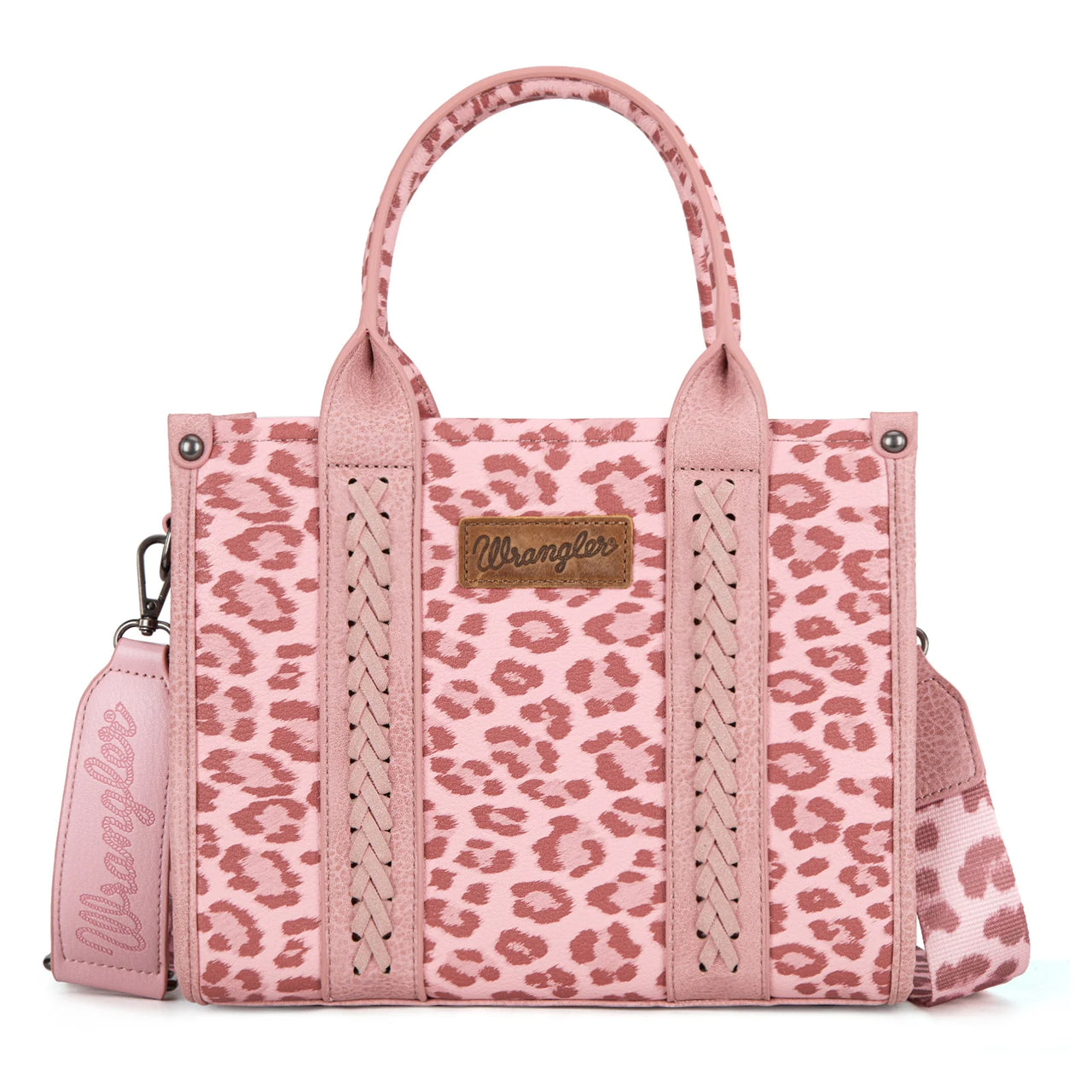 Wrangler Women's Leopard Print Concealed Carry Tote /Crossbody Bag