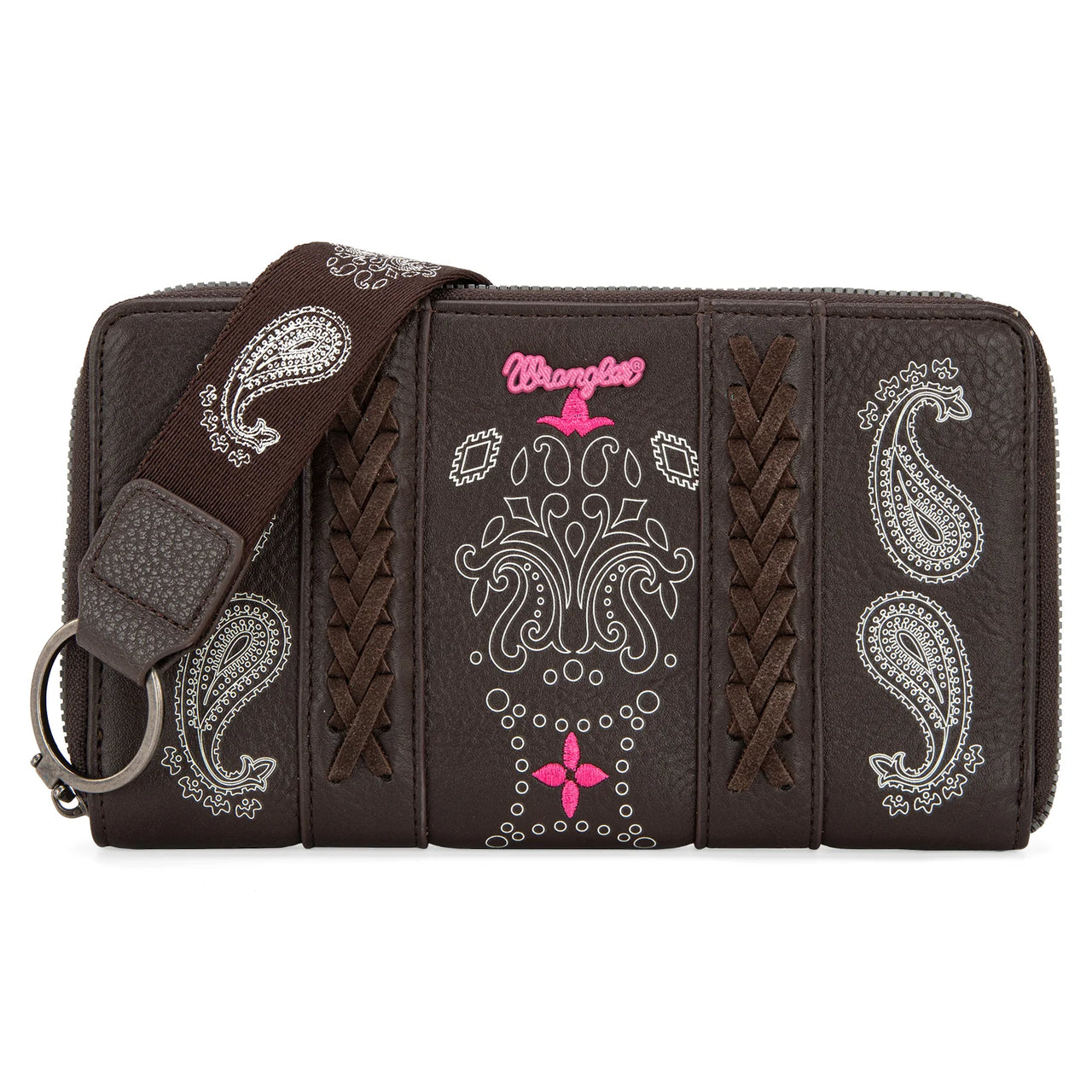 Wrangler Bandana Paisley Print Wallet - Coffee