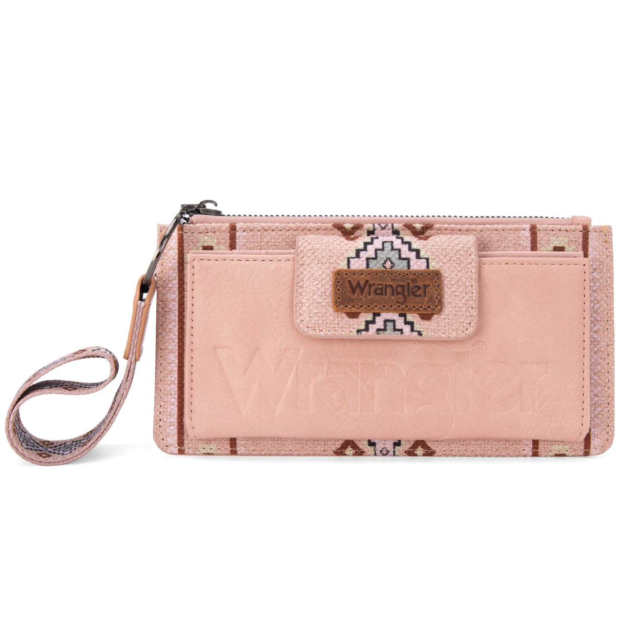 Wrangler Aztec Print Bifold Wallet- Pink