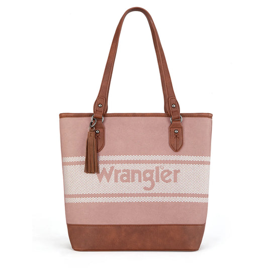 Wrangler Logo Waxed Canvas Tote- Multiple Colors