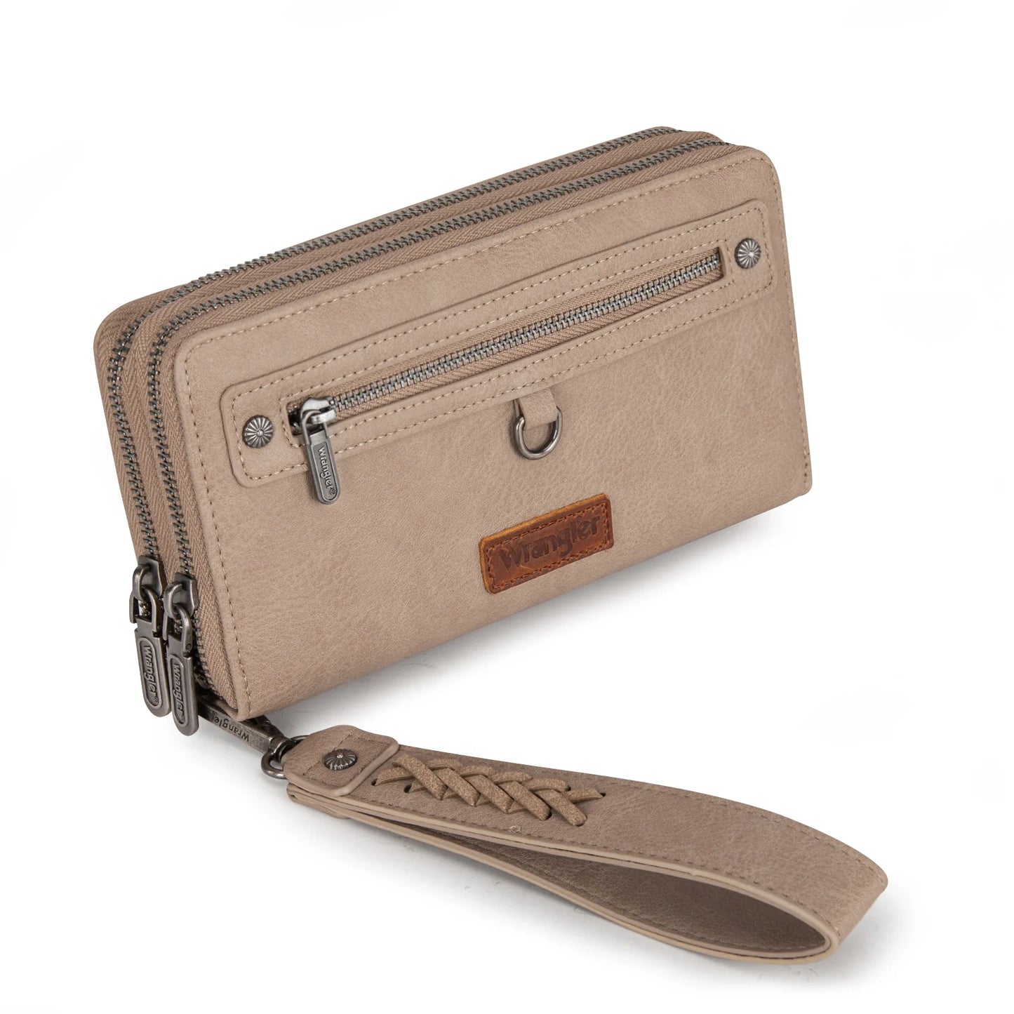 Wrangler Dual Zipper Compartment Large Wallet- Multiple Colors