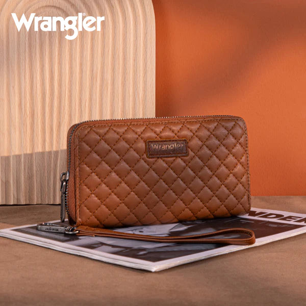 Wrangler Western Quilted Design RFID Wallet- Multiple Colours