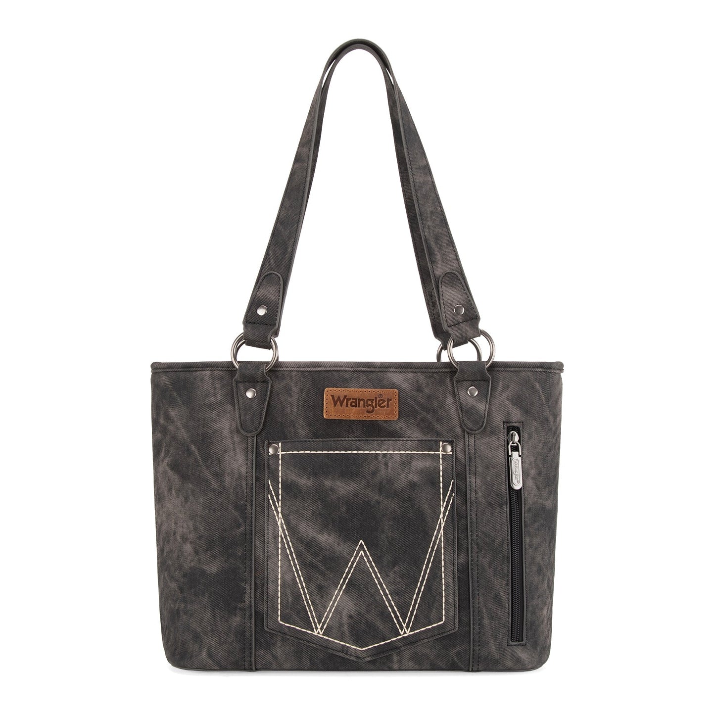 Montana West W Stitch Water Repellent Zippered Tote Bag- Multiple Colors