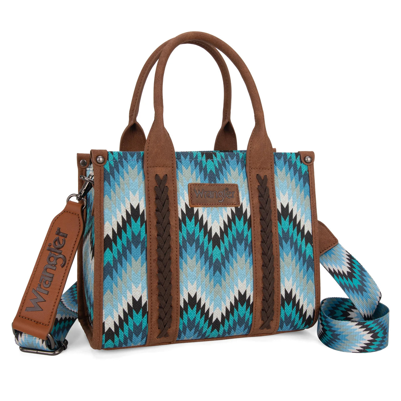 Wrangler Southwest Pattern Dual Sided Print Tote/Crossbody