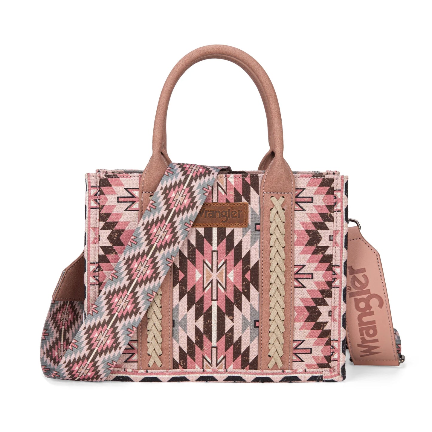 Wrangler Southwest Pattern Dual Sided Print Tote/Crossbody