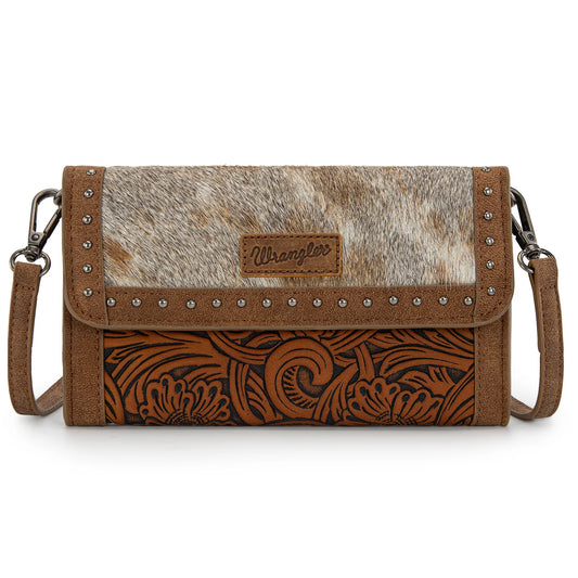 Wrangler Wrangler Genuine Cowhide Wallet Wristlet Crossbody Bag- Multiple Colours - Irvine Tack & Western Wear