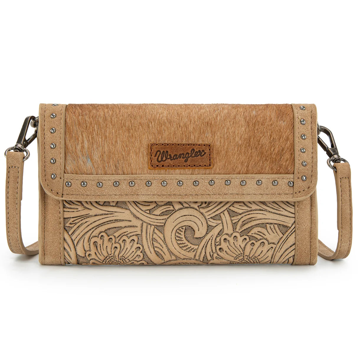 Wrangler Wrangler Genuine Cowhide Wallet Wristlet Crossbody Bag- Multiple Colours