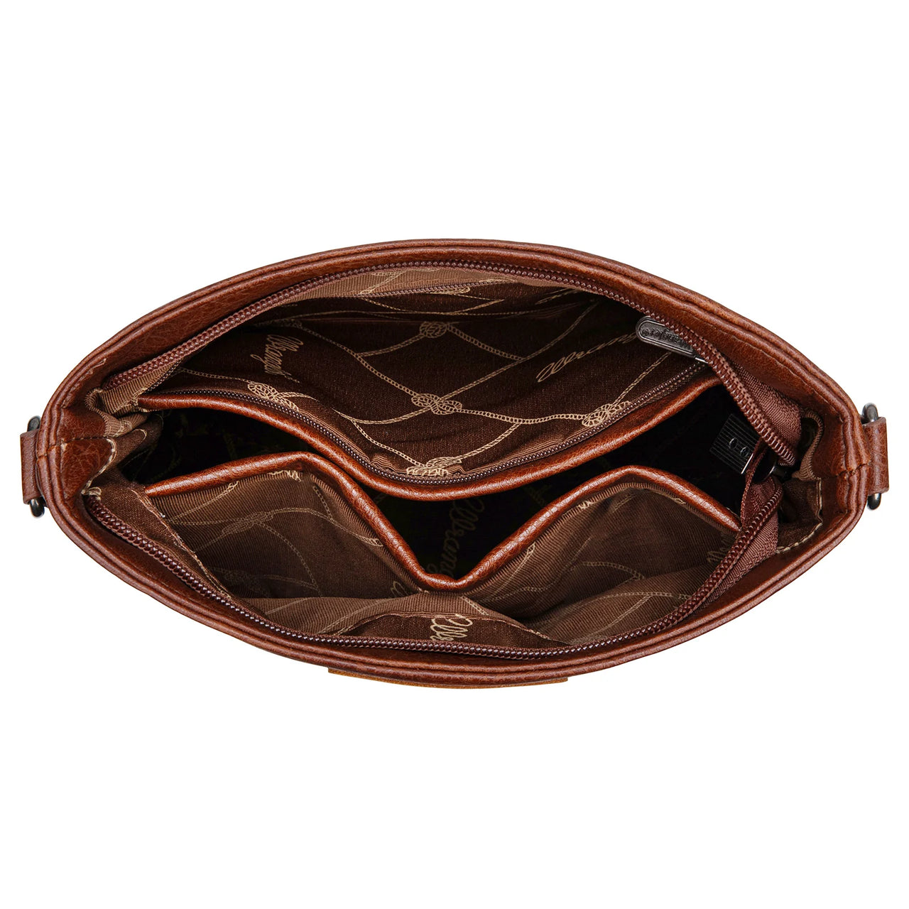 Wrangler Aztec Print Crossbody Bag- Brown
