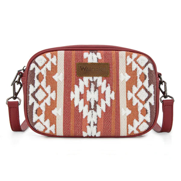 Wrangler Sherpa Aztec Canvas Crossbody- Multiple Colours