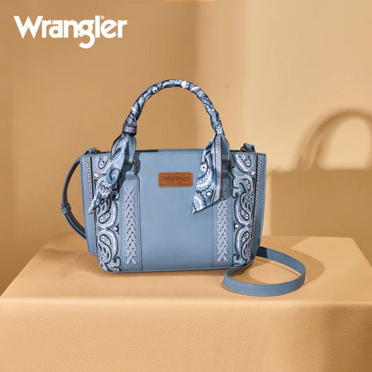 Wrangler Bandana Paisley Print Tote Crossbody- Multiple Colours - Irvine Tack & Western Wear