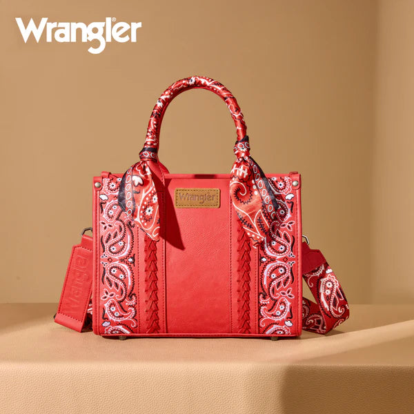 Wrangler Bandana Paisley Print Tote Crossbody- Multiple Colours - Irvine Tack & Western Wear