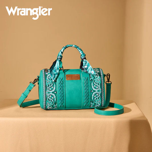 Wrangler Bandana Paisley Print Barrel Crossbody- Multiple Colours - Irvine Tack & Western Wear