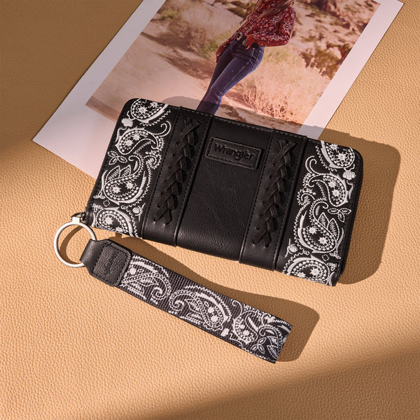 Wrangler Bandana Paisley Print Wallet- Multiple Colours - Irvine Tack & Western Wear