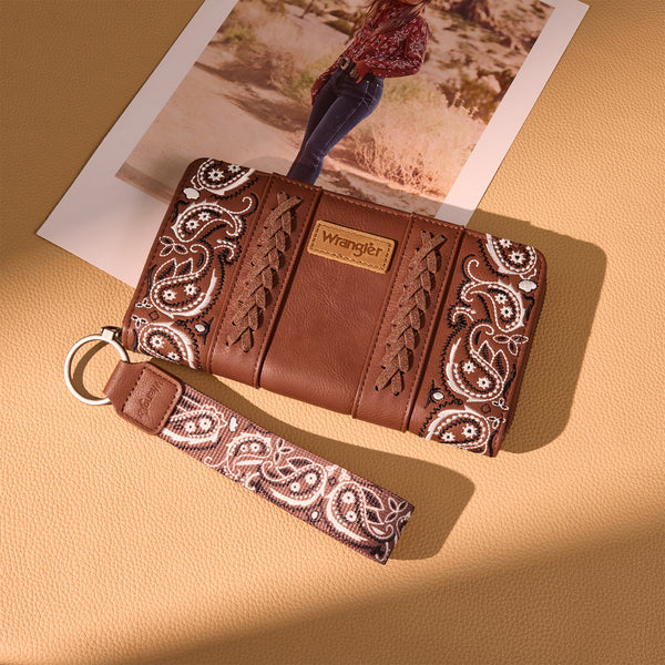 Wrangler Bandana Paisley Print Wallet- Multiple Colours - Irvine Tack & Western Wear