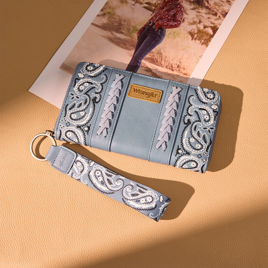 Wrangler Bandana Paisley Print Wallet- Multiple Colours - Irvine Tack &amp; Western Wear