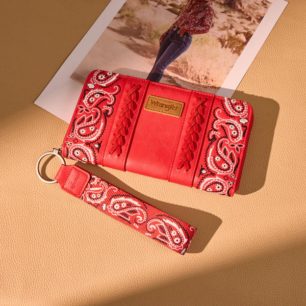 Wrangler Bandana Paisley Print Wallet- Multiple Colours - Irvine Tack & Western Wear