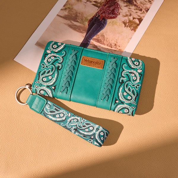 Wrangler Bandana Paisley Print Wallet- Multiple Colours - Irvine Tack & Western Wear